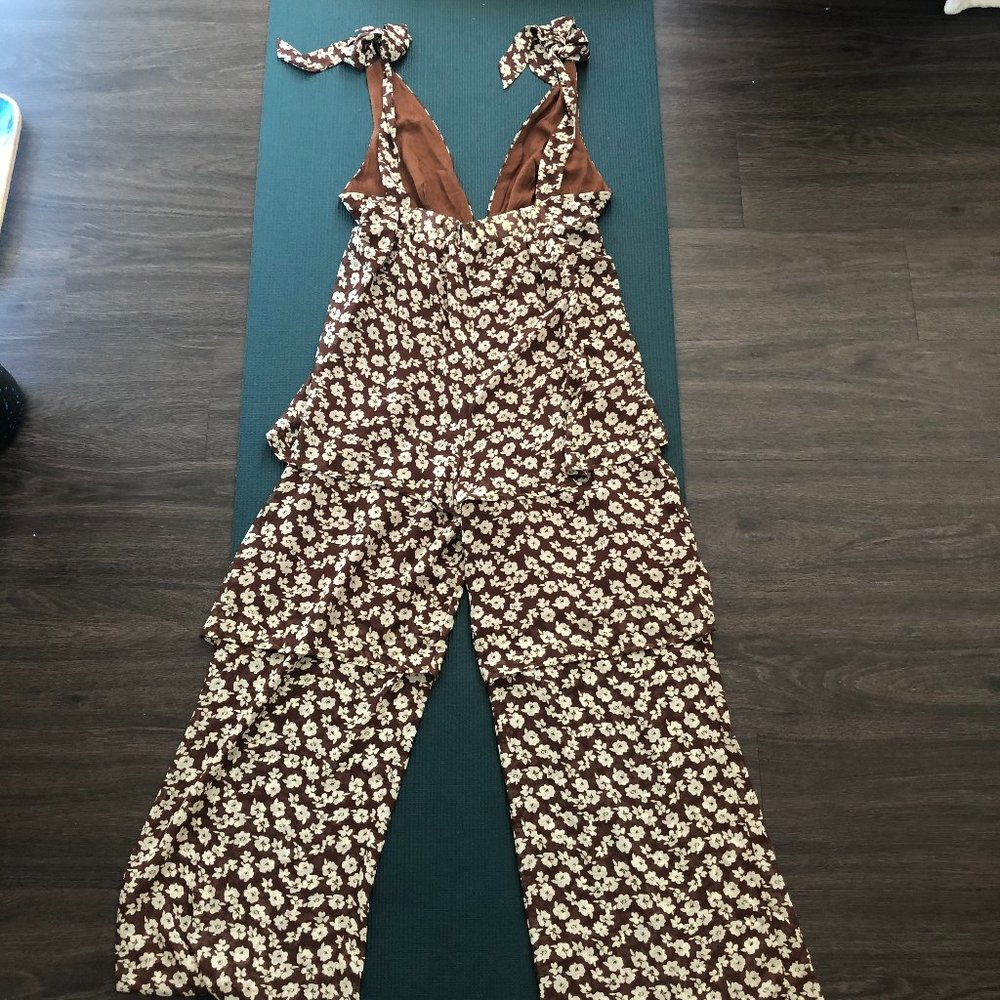 Urban Outfitters Retro Floral Fall Jumpsuit